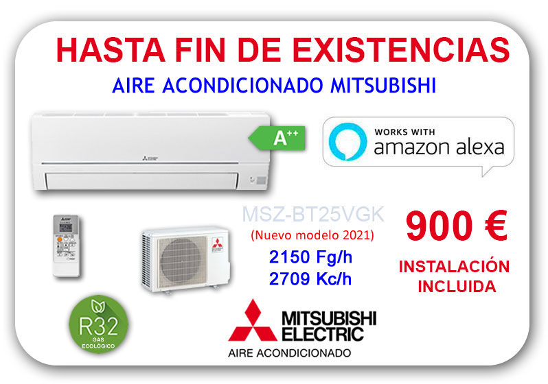 Instalación aire acondicionado Mitsubishi